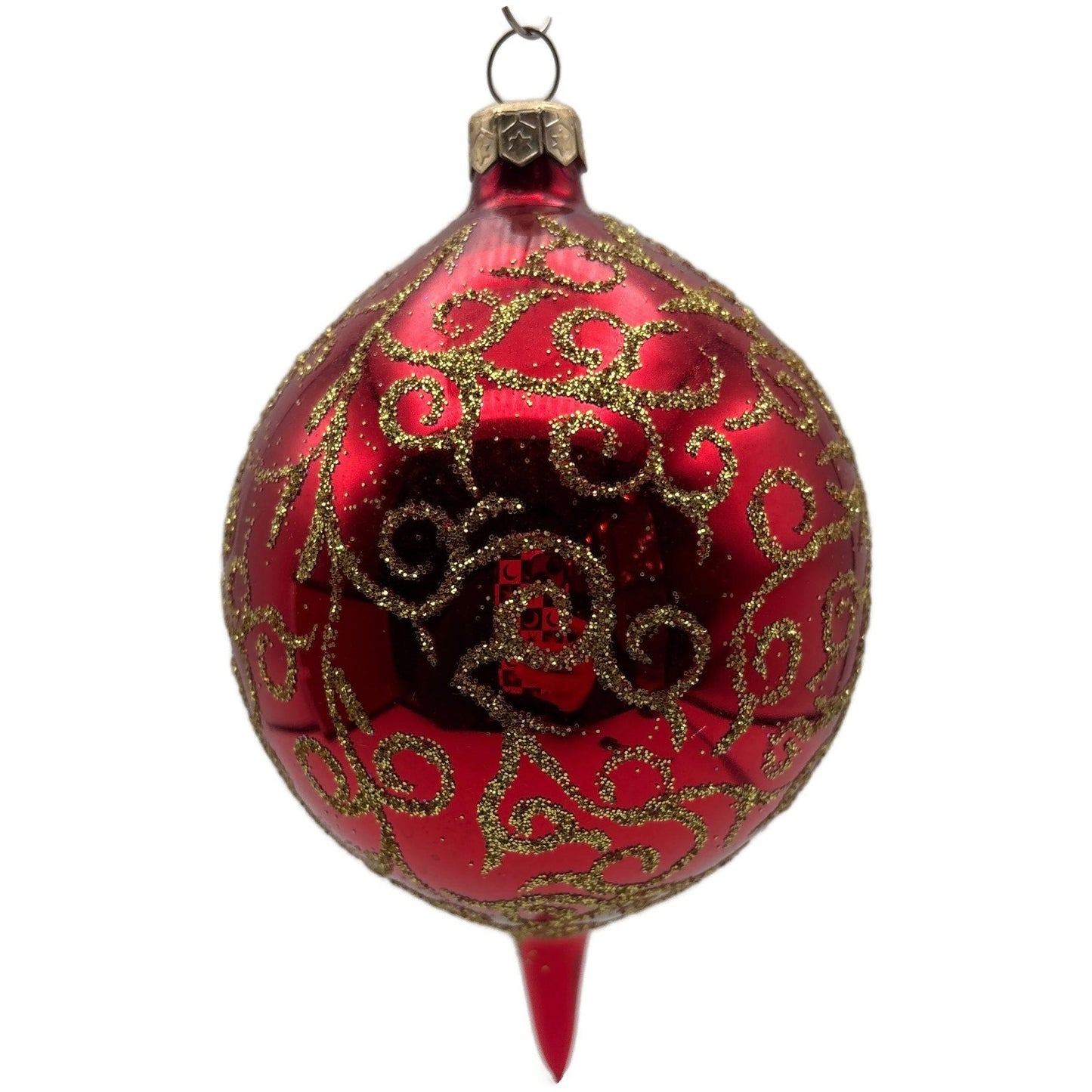 Christopher Radko Rhapsody Red Gold Drop Christmas Tree Ornament 96-260-0