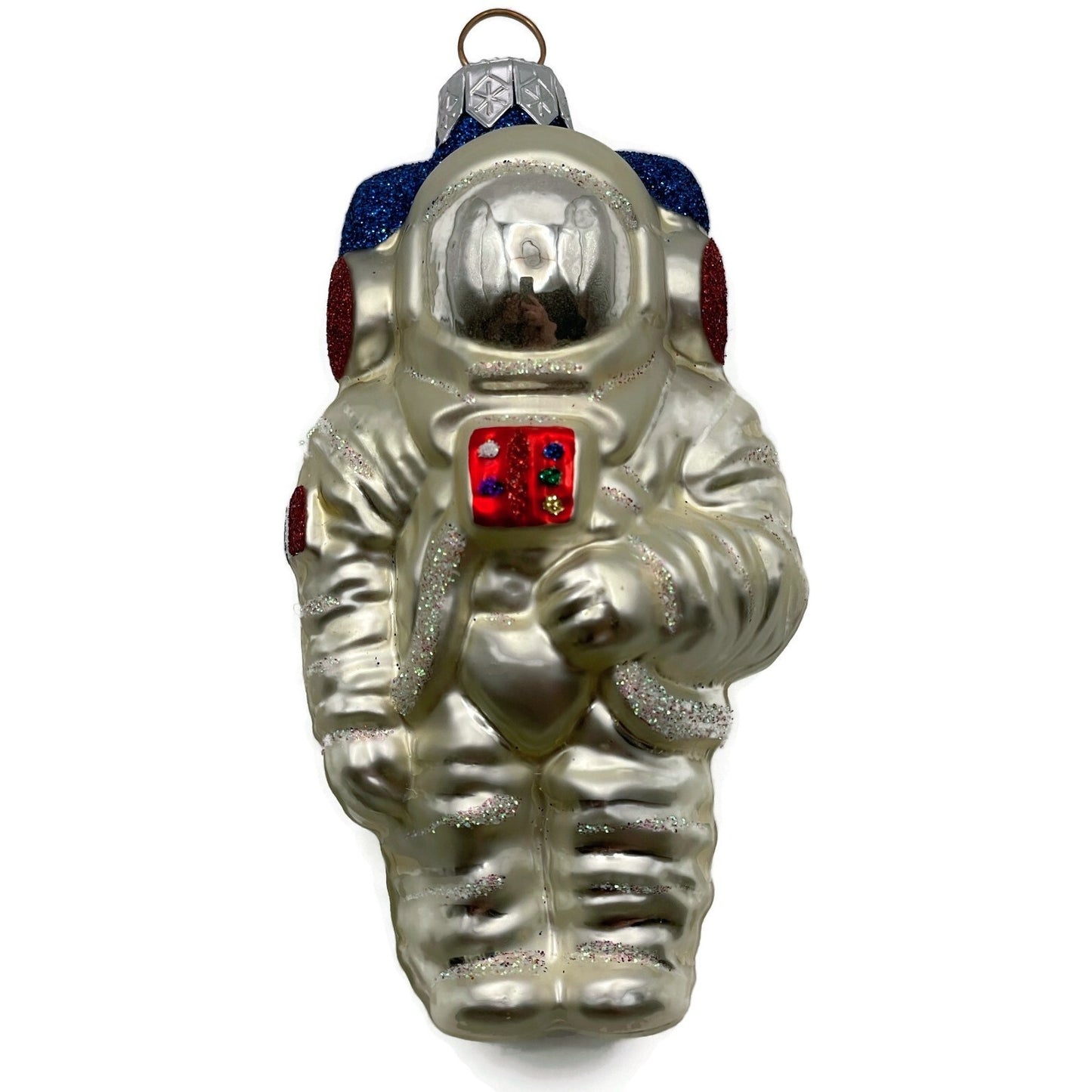 Patricia Breen A Walk on the Moon Spaceman Silver Astronaut Christmas Ornament