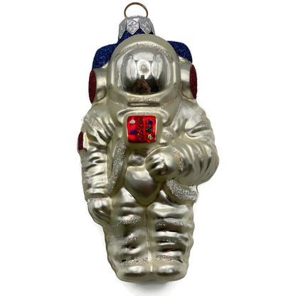 Patricia Breen A Walk on the Moon Spaceman Silver Astronaut Christmas Ornament