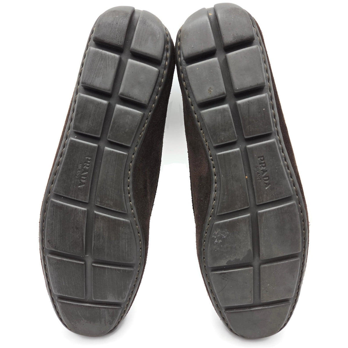 Prada Women’s Loafers Ebano Dark Brown Suede Scamosciato Italian Driving Shoes