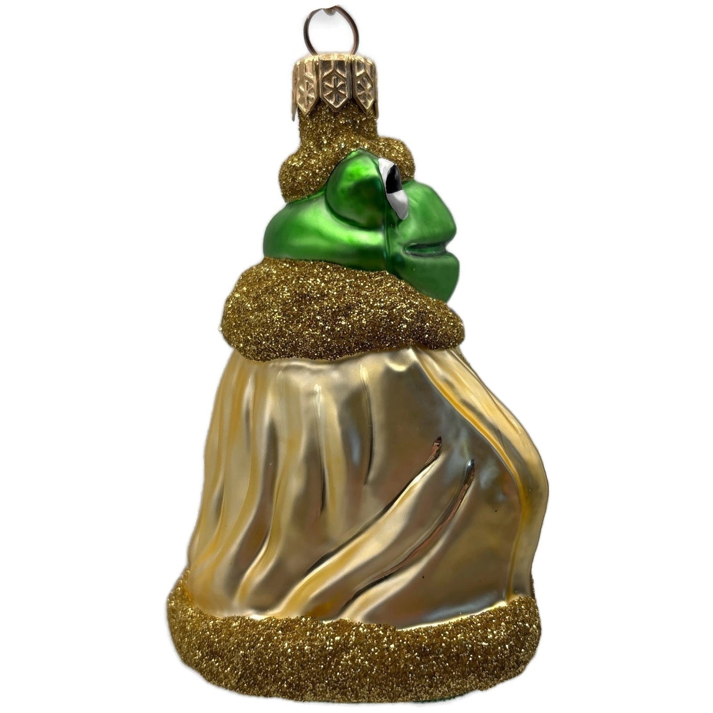 Patricia Breen Frog King Gold Glitter Green Animal Christmas Tree Ornament