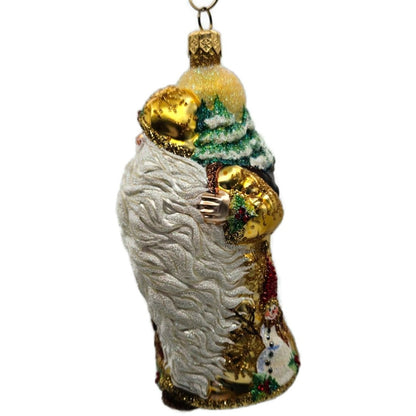 Patricia Breen Santa for Jessica Jeweled Holly Snowflakes Snowman Ornament 2500