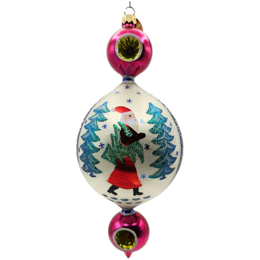 Christopher Radko Blue Lucy Reflector Drop Christmas Tree Ornament 00-1409-0