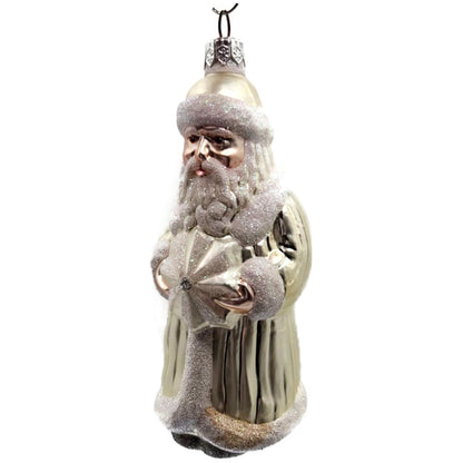 Patricia Breen Snowflake Santa Claus Pearl Glittered Christmas Tree Ornament