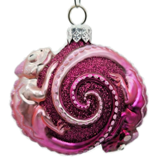 Patricia Breen Once Again for James Fuchsia Chameleon Holiday Christmas Ornament