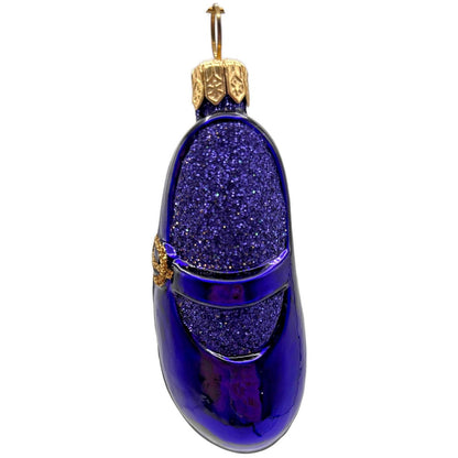 Patricia Breen Little One's Shoe Purple Gold Buckle Christmas Tree Ornament CATZ