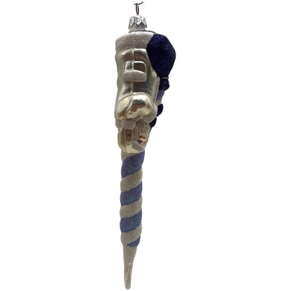 Patricia Breen Peppermint Santa Lavender Purple Stripe Christmas Ornament HCB