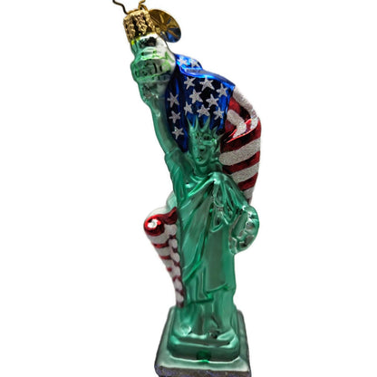 Christopher Radko Lighting The Way Statue Of Liberty Patriotic Ornament 0109320