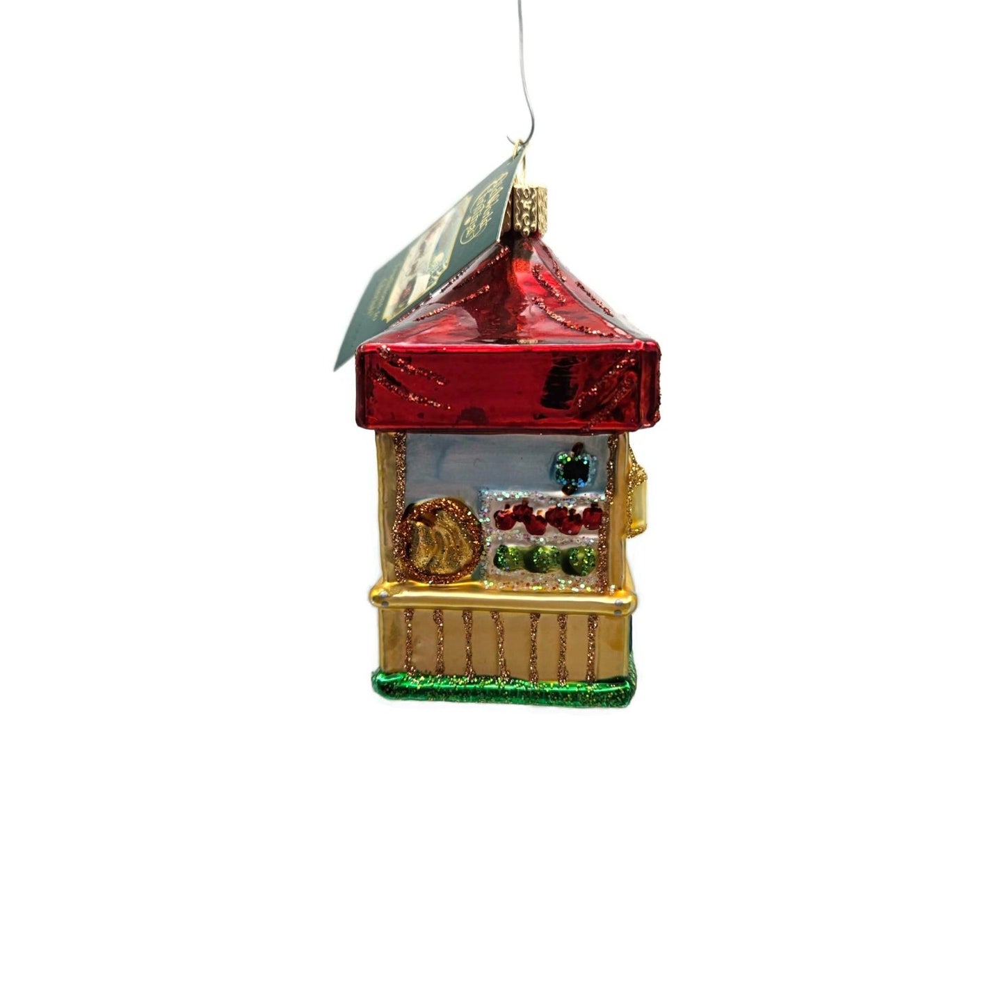 Old World Christmas Farmers Market Stand Blown Glass Christmas Tree Ornament OWC