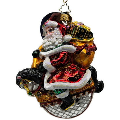 Christopher Radko Winter Rider Santa Motorcycle Christmas Ornament LE 566/925