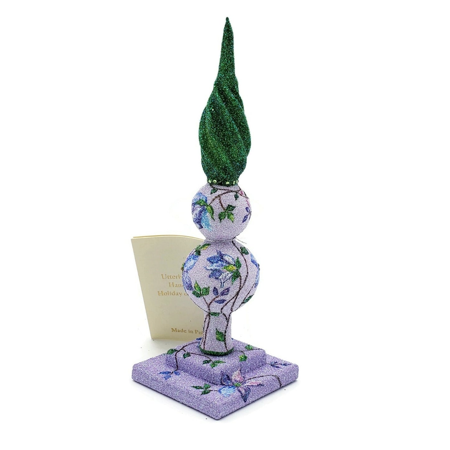 Patricia Breen Ultra Mini Clematis Floral Violet Finial Spring Tree Top w/ Stand