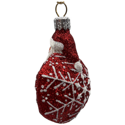Patricia Breen Snowflake Noel Red White Santa Claus Christmas Tree Ornament