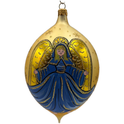 Heartfully Yours Radko Maria Luisa's Angel Blue Gold Italian Christmas Ornament