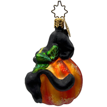 Christopher Radko Cat O'Lantern Gem Orange Pumpkin Halloween Ornament 01-0851-0