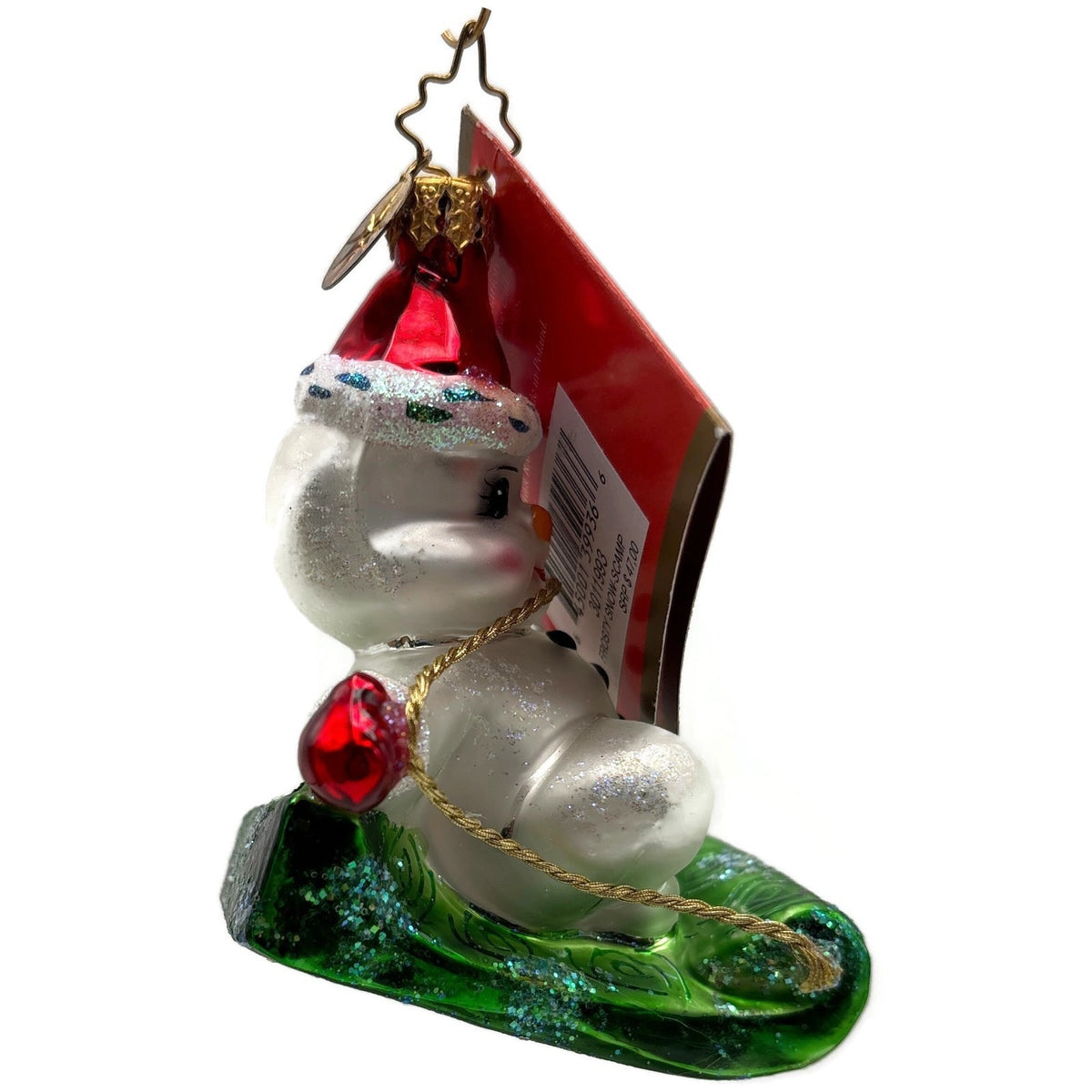 Christopher Radko Frosty Snow Scamp Snowman Glass Christmas Ornament 3011993