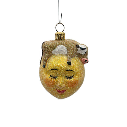 Patricia Breen Miniature The Cow Jumped Over The Moon Yellow Christmas Ornament
