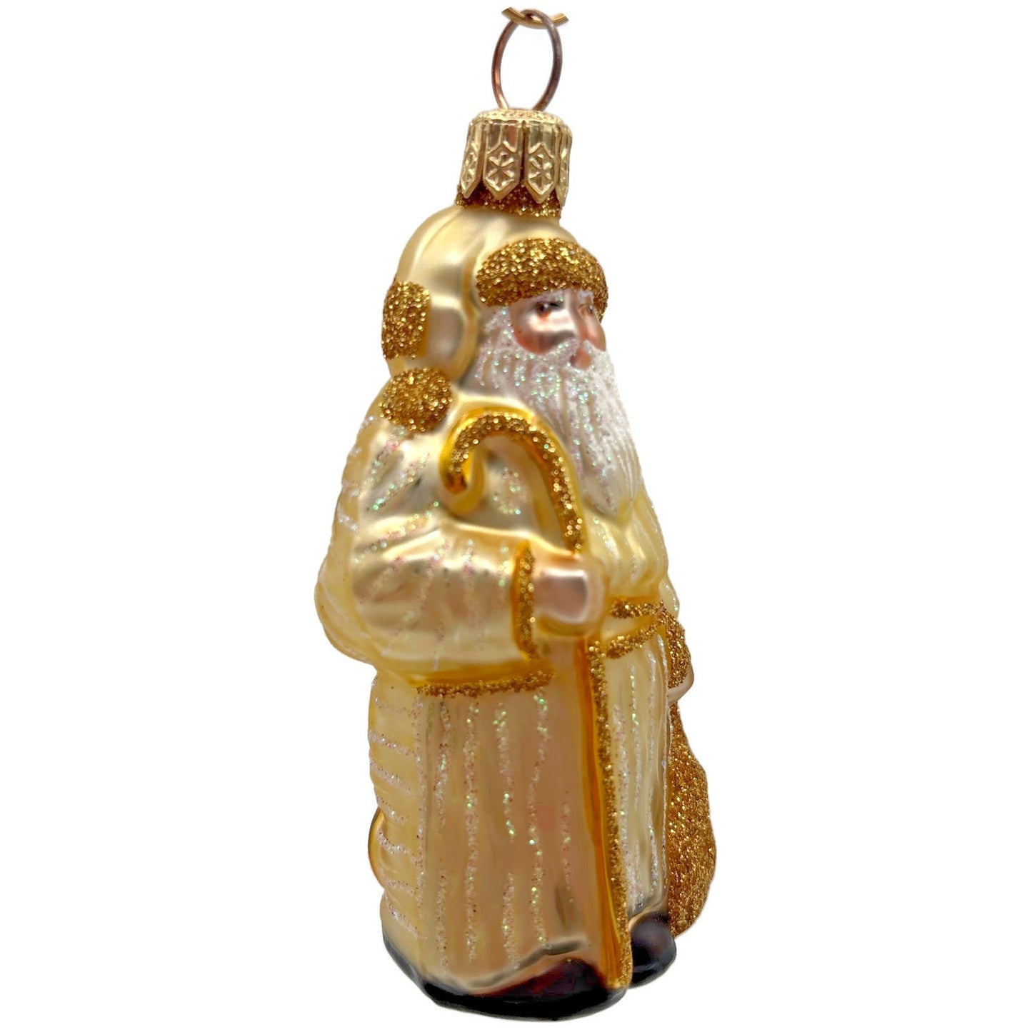 Patricia Breen Miniature Millennium Santa Gold Christmas Tree Ornament NM