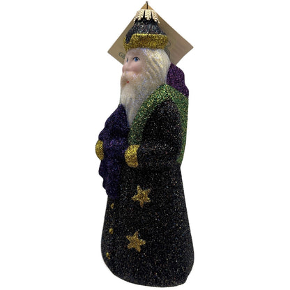 Larry Fraga Mr. Fabulous Glitter Series Green Purple Christmas Tree Ornament