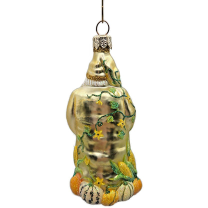 Patricia Breen Harvest Santa Gold Pumpkins Flowers Fall Christmas Ornament 2230