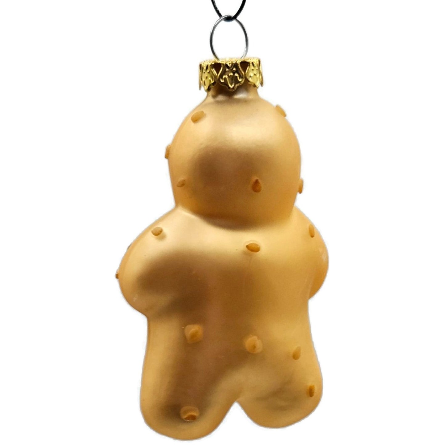 Gingerbread Man Holding Holly Wreath Old World Christmas Tree Ornament