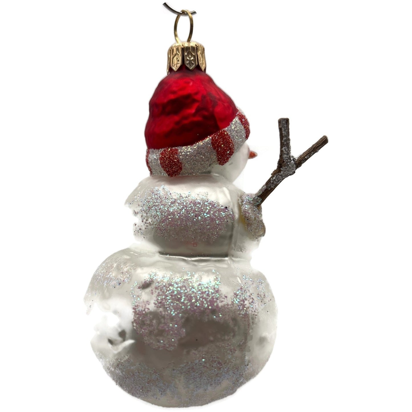Sikora Weihnachtswelt Snowman With Branches Winter Glass Christmas Tree Ornament