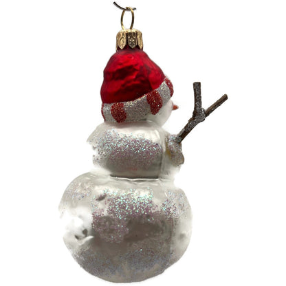 Sikora Weihnachtswelt Snowman With Branches Winter Glass Christmas Tree Ornament