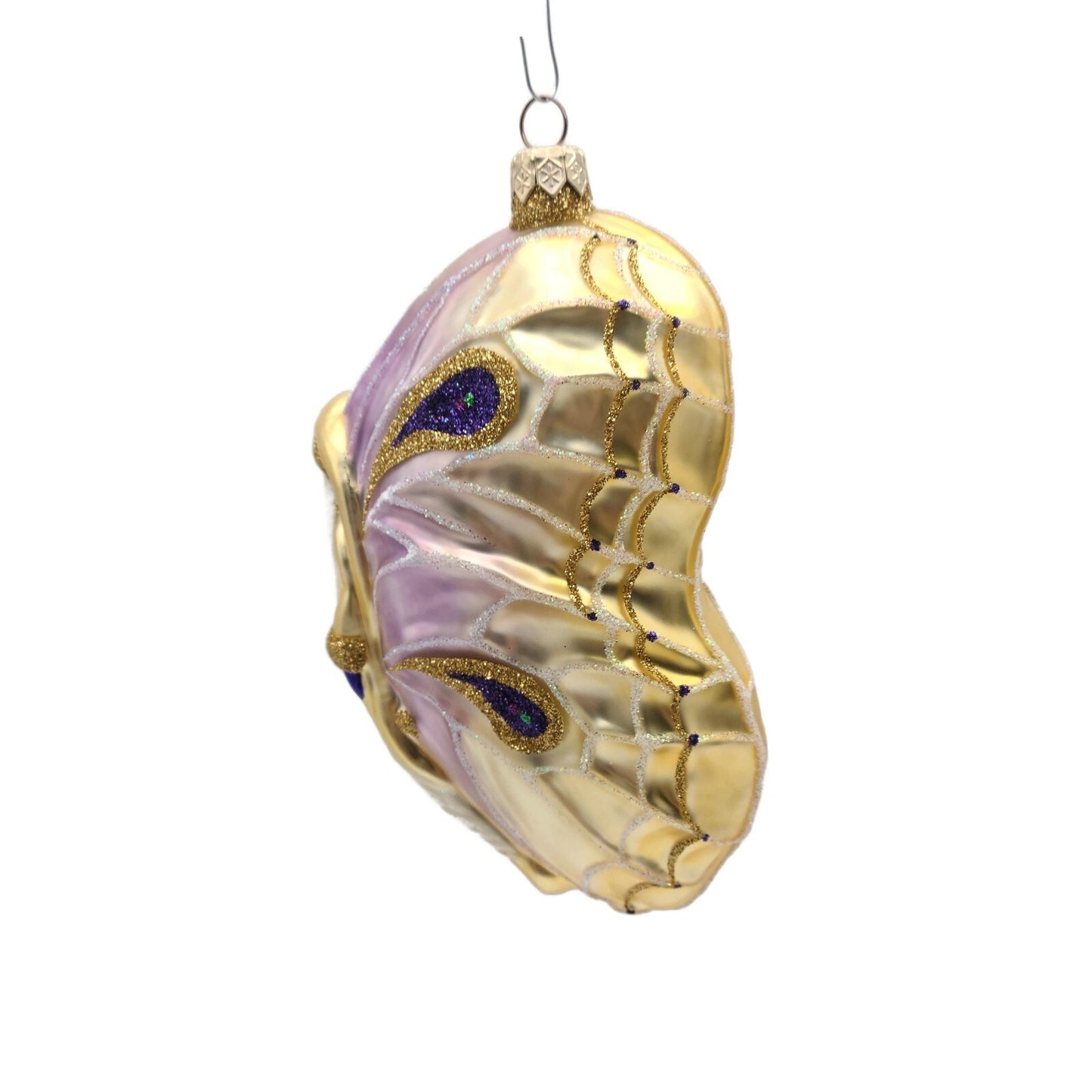 Patricia Breen Papillion Noël Lavender Shades Butterfly Santa Christmas Ornament