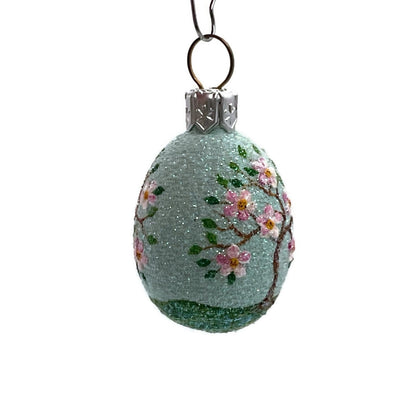 Patricia Breen Miniature Egg Surprise Cherry Blossom Tree Blue Easter Ornament