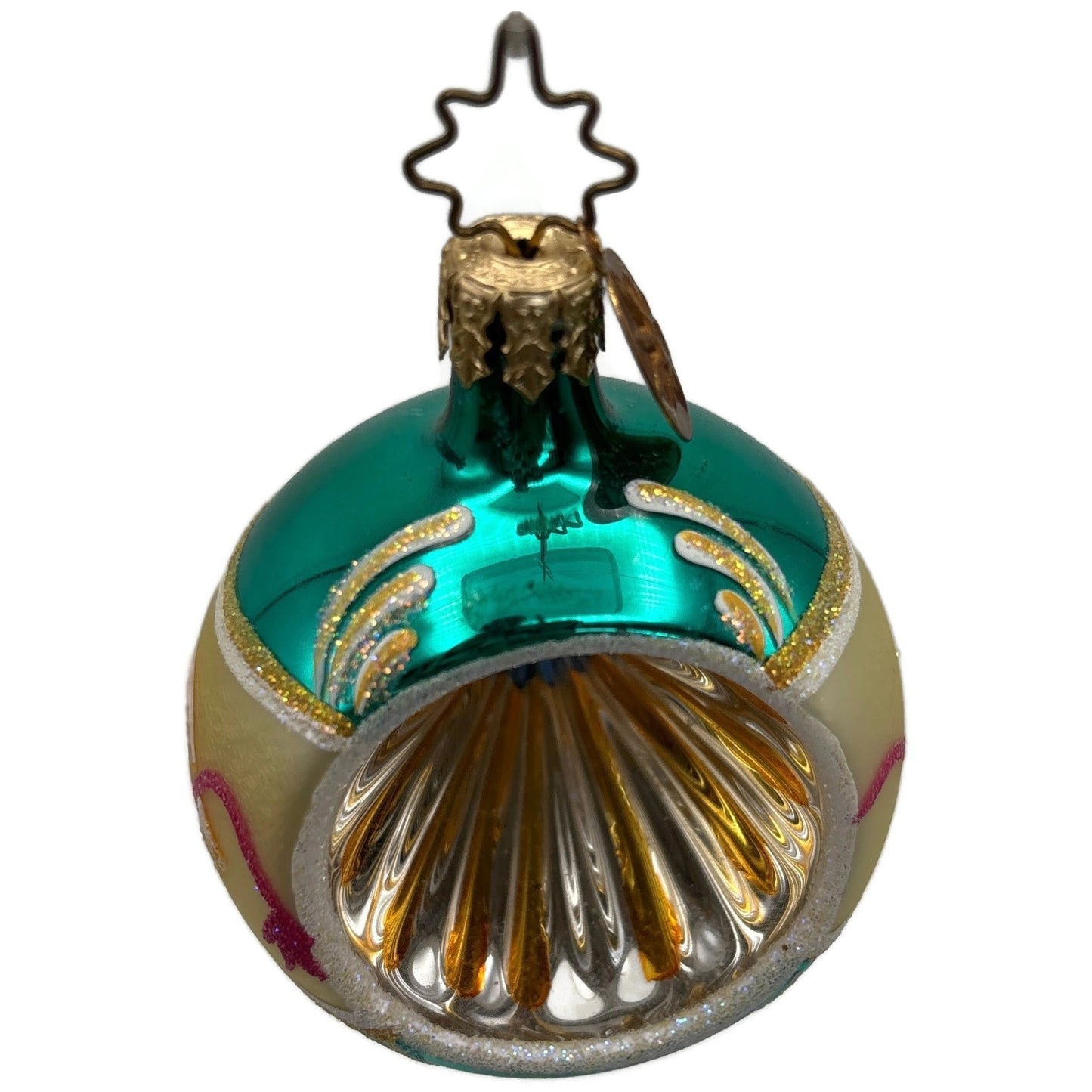 Christopher Radko Fantasia Single Reflector Floral Flare Christmas Tree Ornament