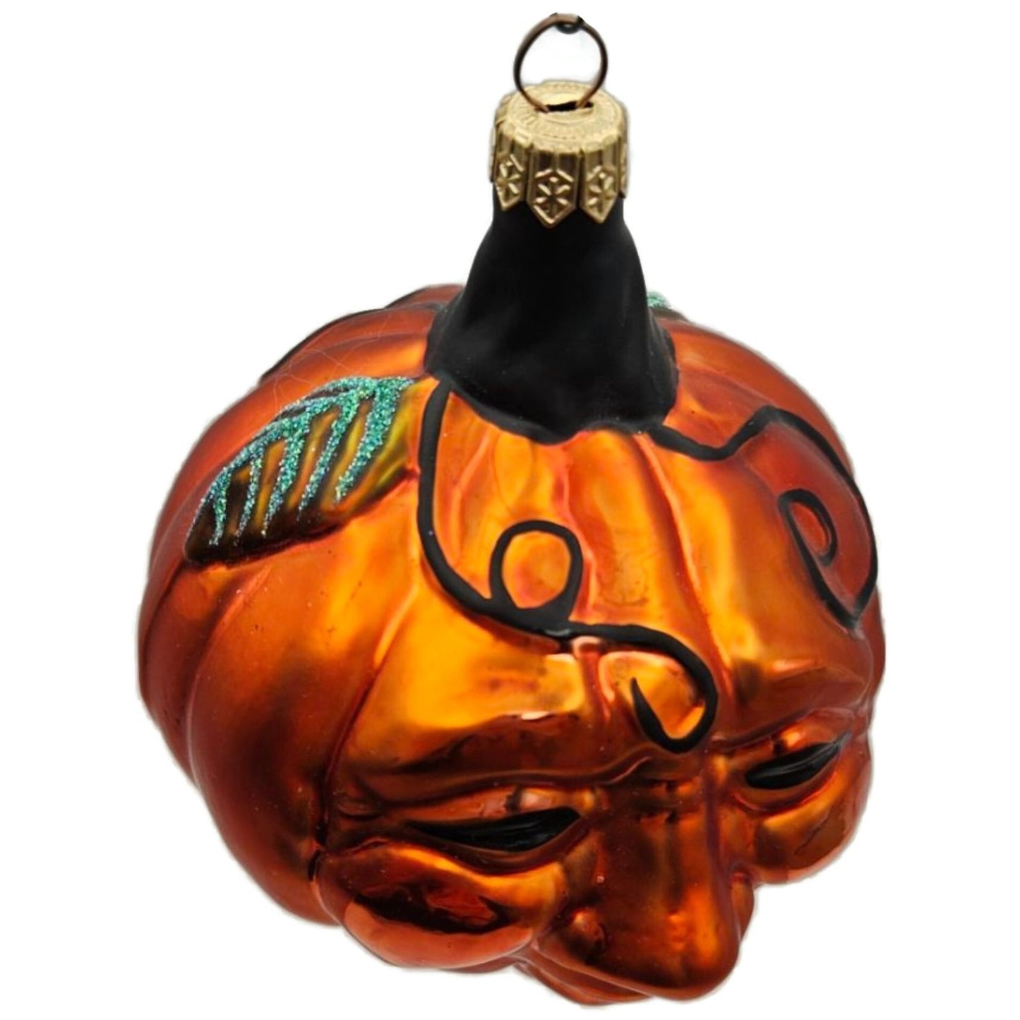 Patricia Breen Halloween Fanciful Pumpkin Orange Matte Christmas Ornament 9812