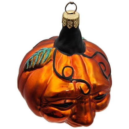 Patricia Breen Halloween Fanciful Pumpkin Orange Matte Christmas Ornament 9812