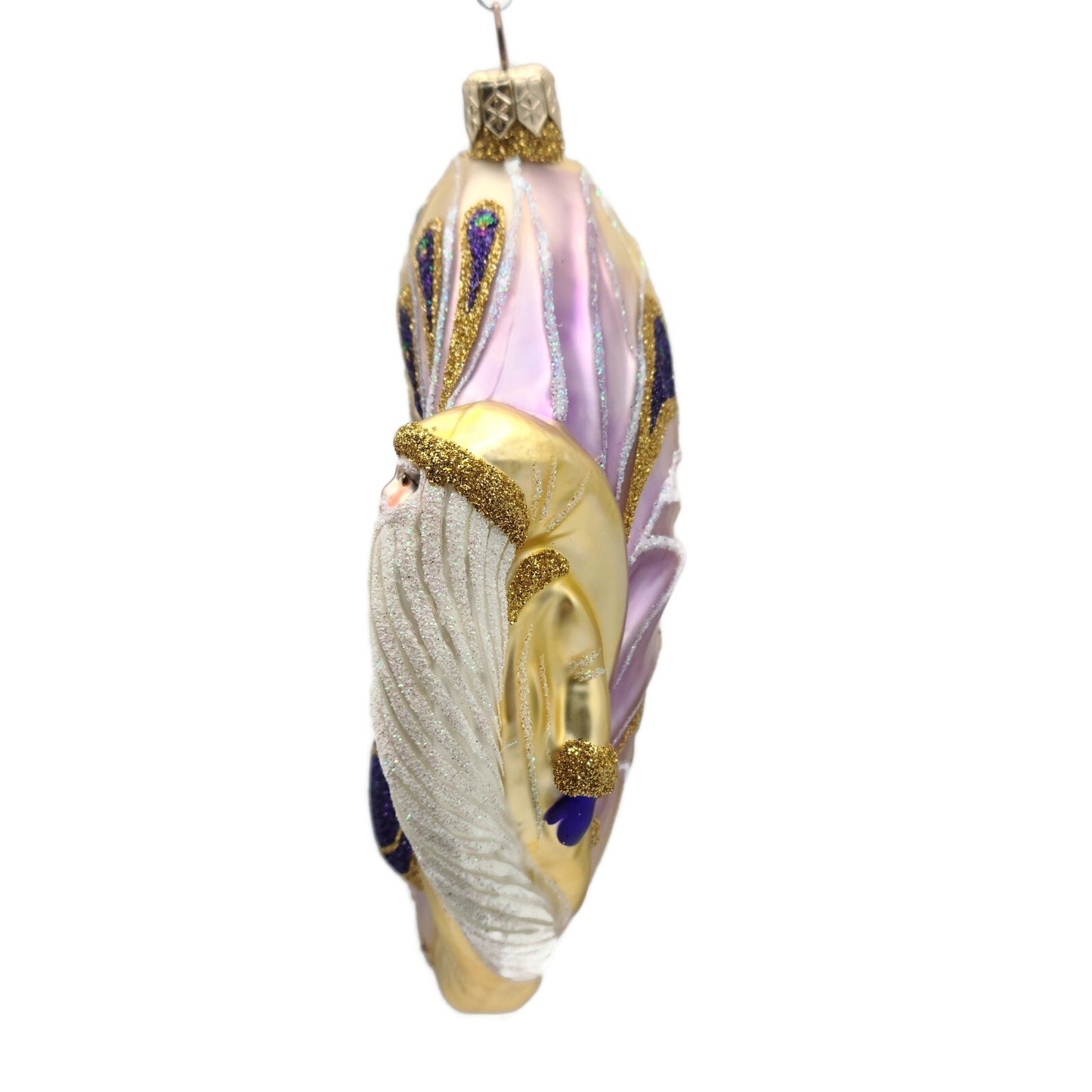 Patricia Breen Papillion Noël Lavender Shades Butterfly Santa Christmas Ornament