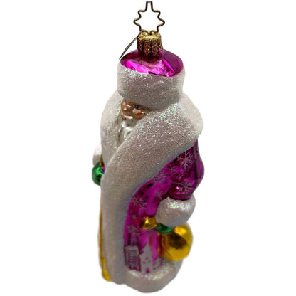 Christopher Radko Siberian Snow Nick Pine Creek Pink Christmas Ornament 3010336