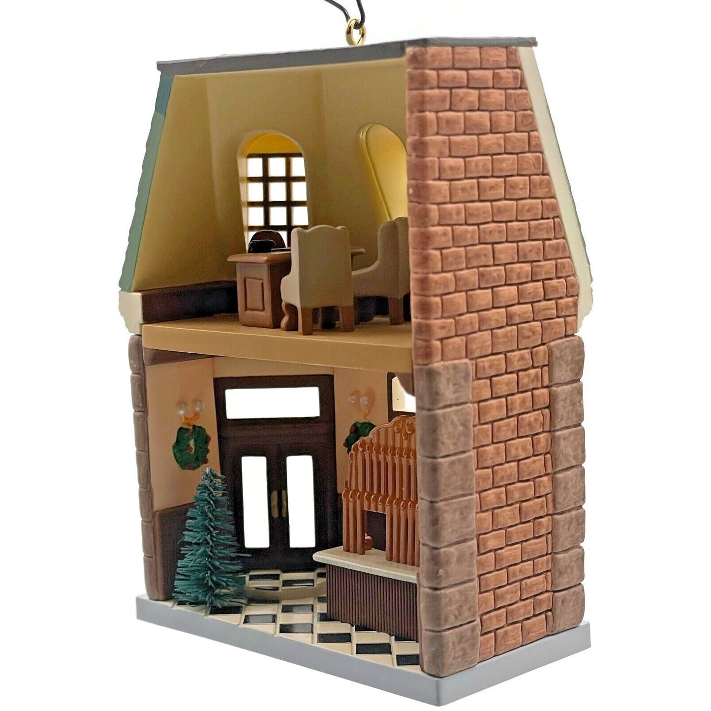 Hallmark Ornament Corner Bank Nostalgic Houses Shops Christmas Tree Keepsake