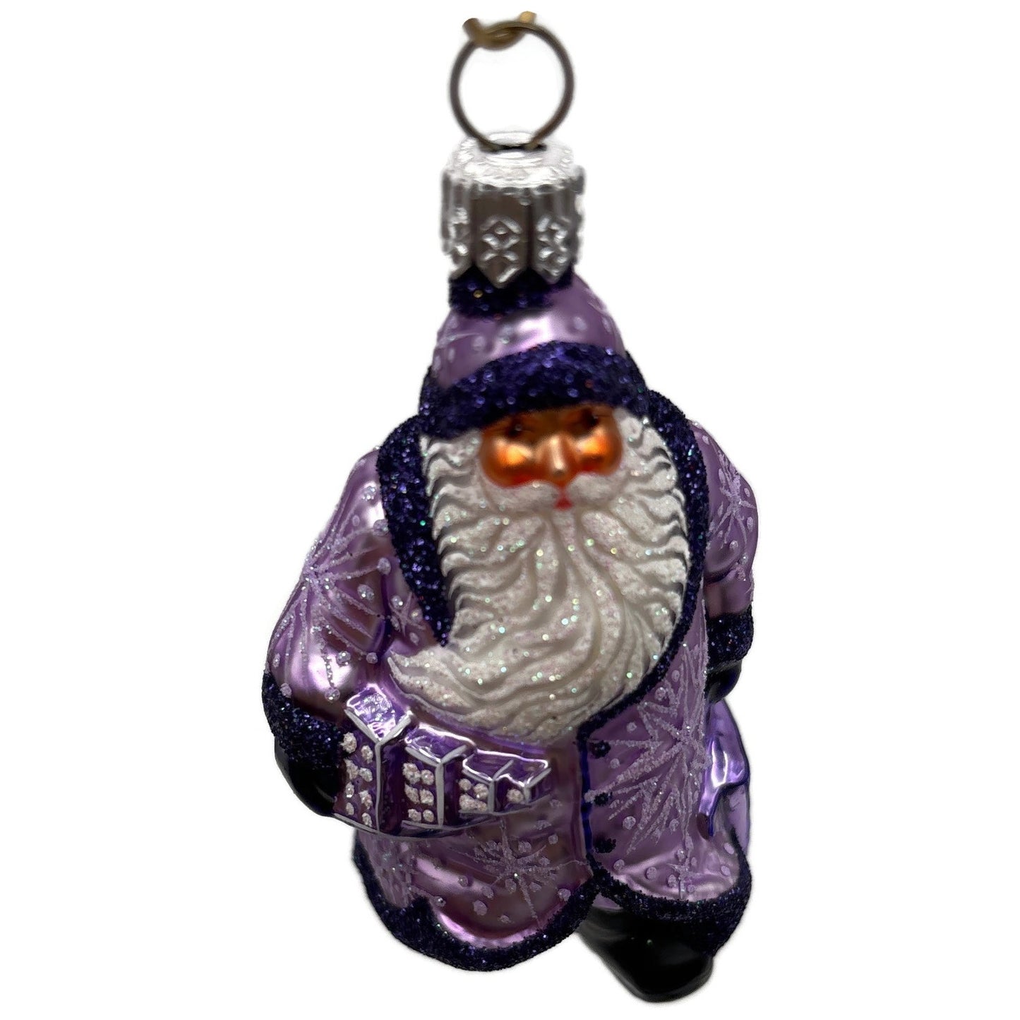 Patricia Breen Miniature City Santa Purple New York Snowflake Christmas Ornament