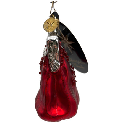 Christopher Radko Christmas Clutch Red European Glass Christmas Ornament 1013880