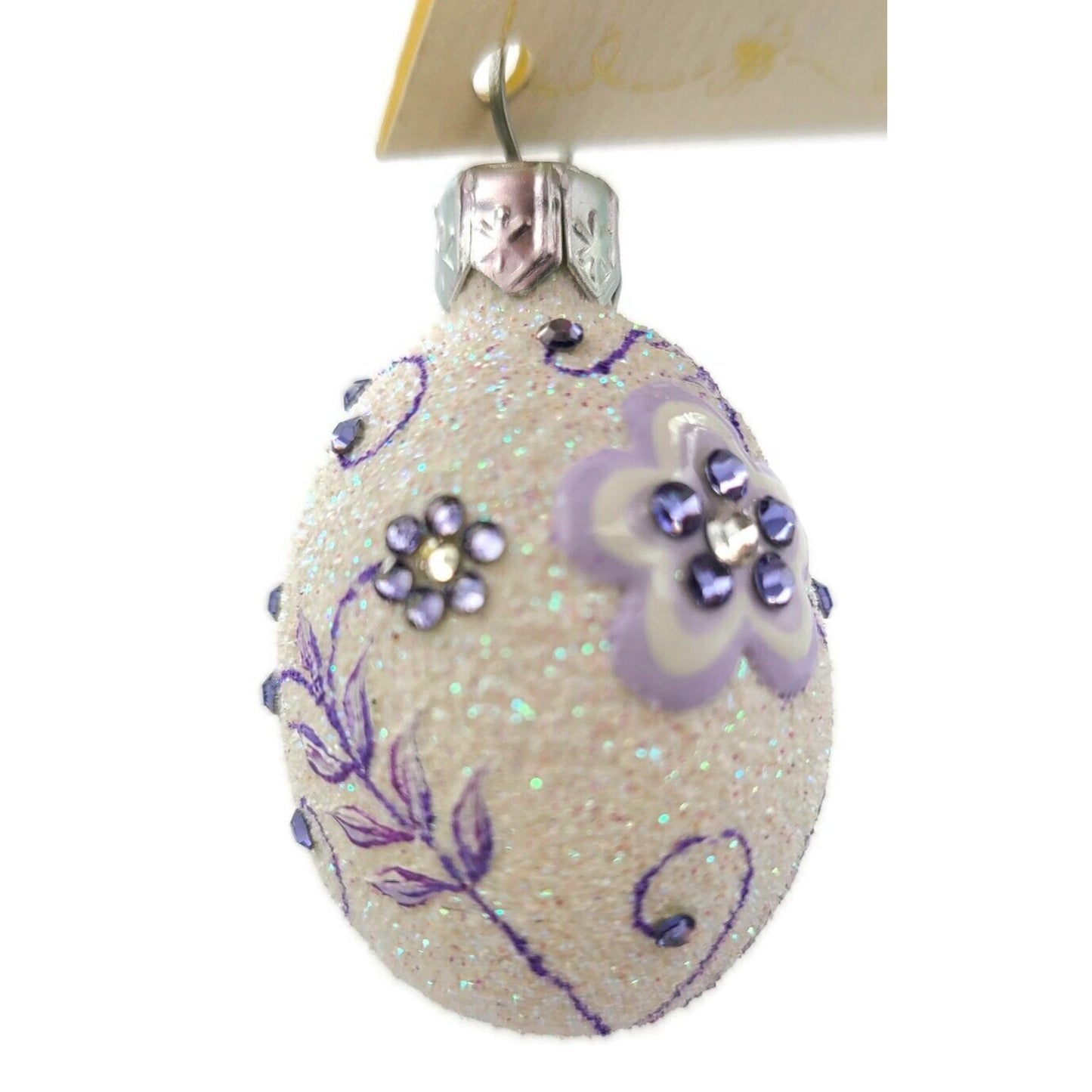 Patricia Breen Miniature Egg Zalipie Violet Easter Christmas Tree Ornament