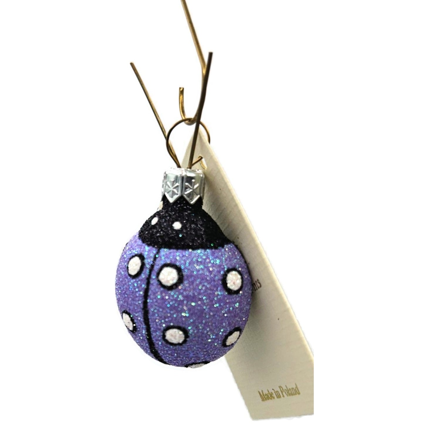 Patricia Breen Ladybug Ladybug Lavender Closed Wing Spring Christmas Ornament