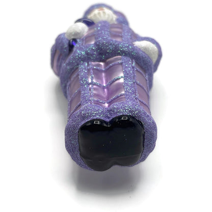 Patricia Breen Ring In The New Lavender Plaid Santa Christmas Tree Ornament CATZ