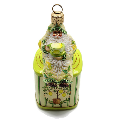 Patricia Breen Tea Time Santa Lemons Spring Party Free Standing Holiday Ornament