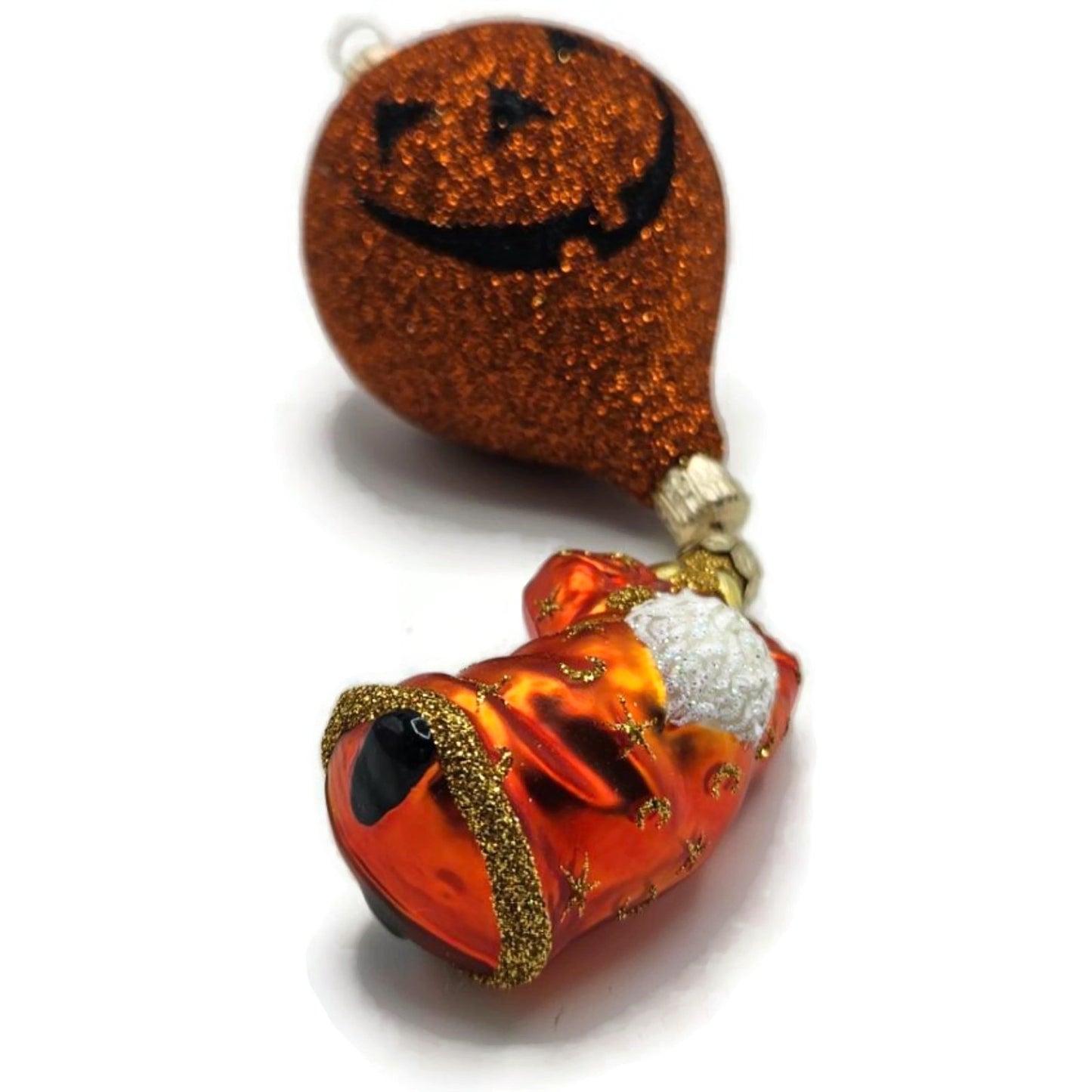 Patricia Breen Into The Blue Pumpkin Orange Santa Halloween Christmas Ornament