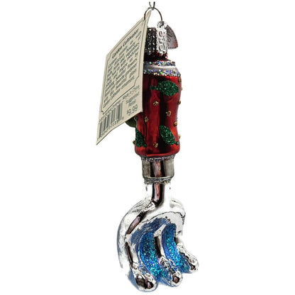 OWC Garden Cultivator Rake Frog Yard Work Glass Old World Christmas Ornament