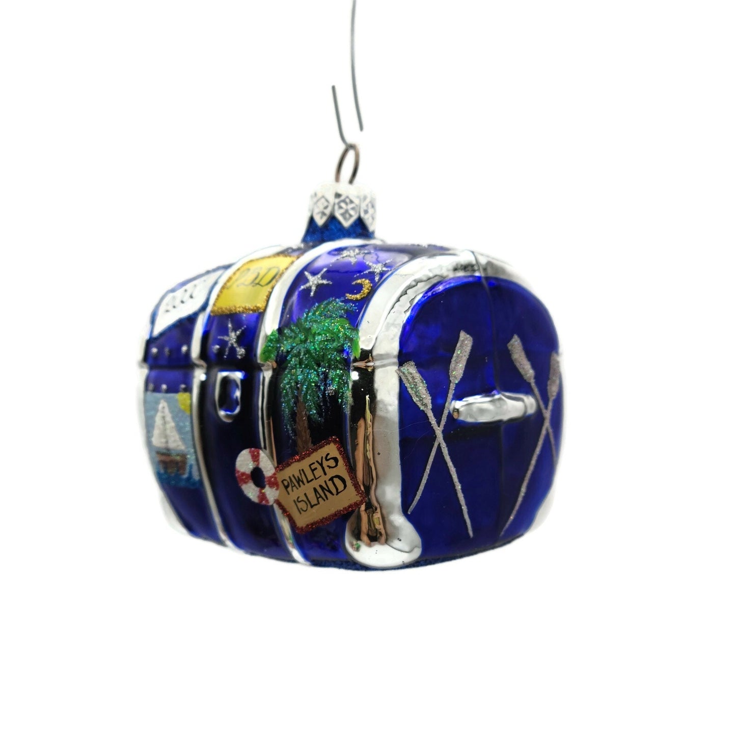 Patricia Breen Bon Voyage Aquatic Palm Tree Summer Nautical Christmas Ornament
