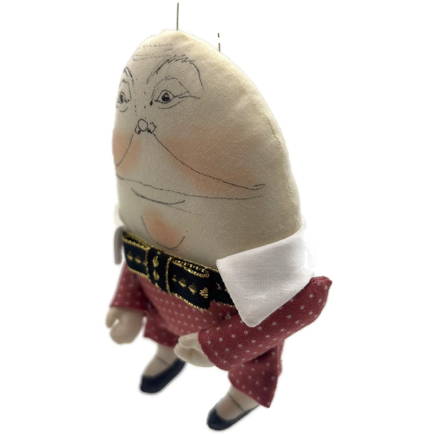 Gladys Boalt Humpty Dumpty Alice In Wonderland Fabric Christmas Ornament Signed