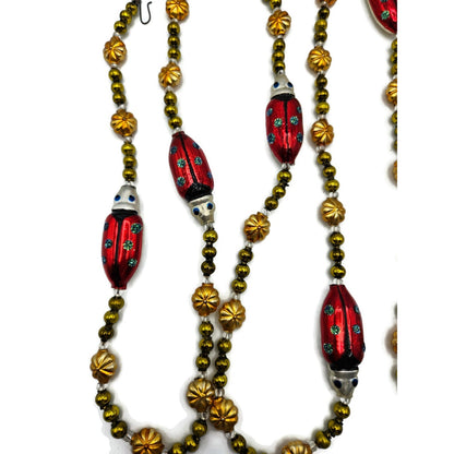 Christopher Radko Garland Ladybug Blossoms Christmas Holiday Ornament 94-453