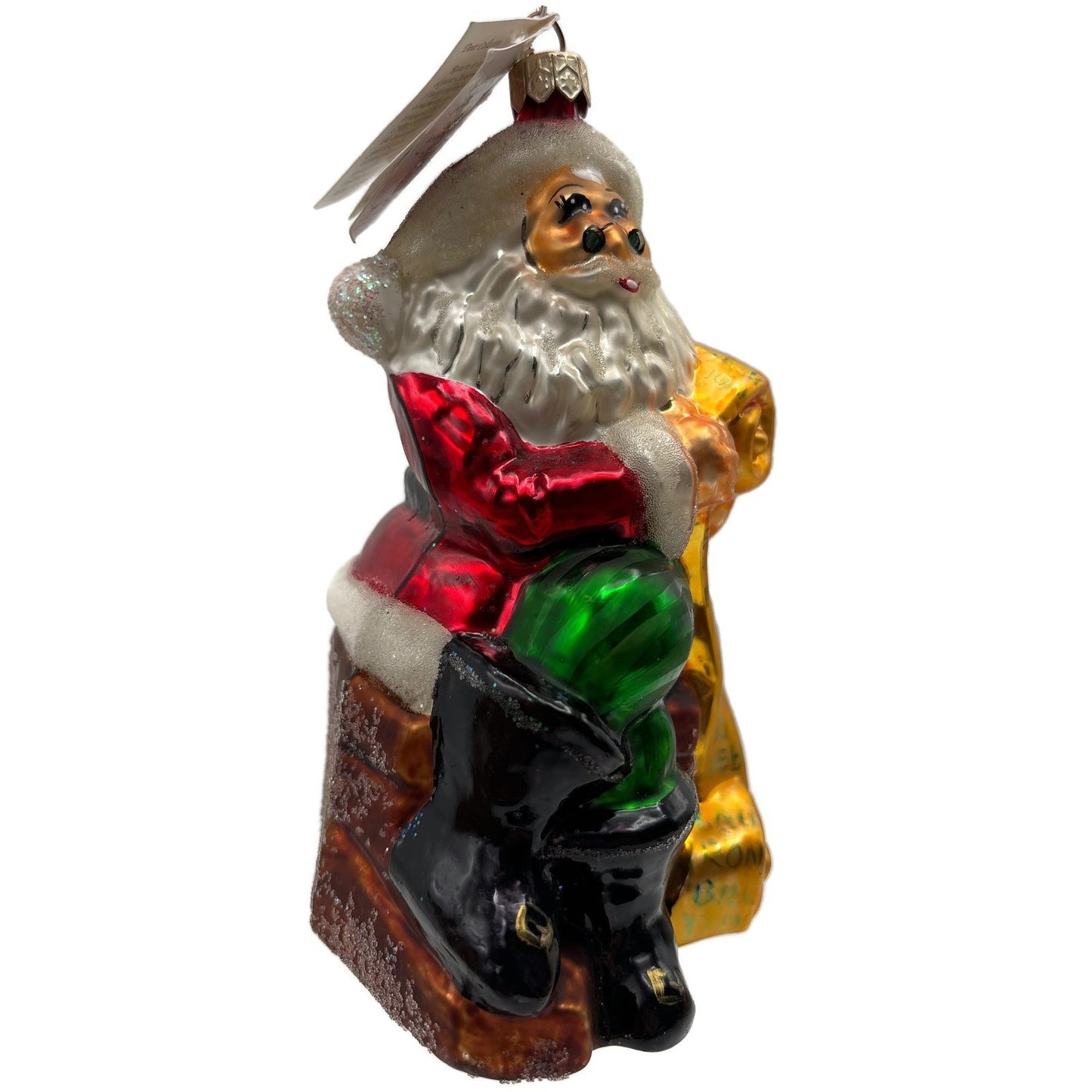 Christopher Radko Making A List Santa Claus Glass Christmas Ornament 97-222-0