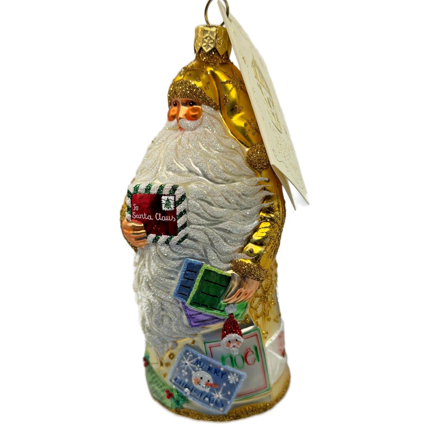 Patricia Breen Dear Santa Reading Letters Snowflakes Christmas Ornament 2412