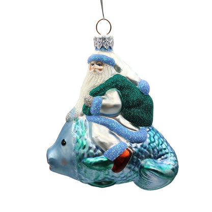 Patricia Breen Santa De La Mer Fine Glitter Bag Summer Nautical Tree Ornament