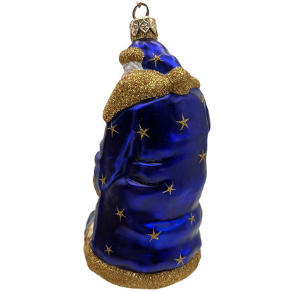 Patricia Breen Presents Blue Santa Claus Gifts Toys Stars Christmas Ornament