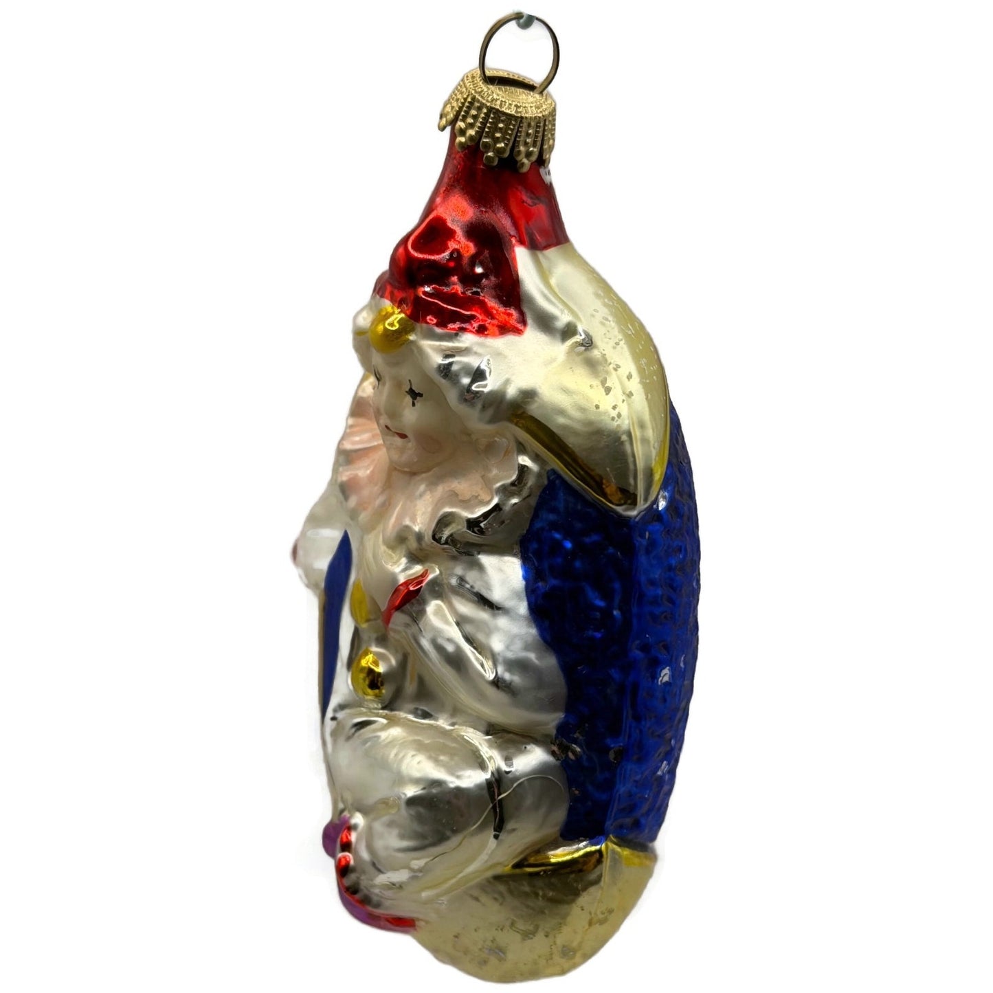 Christopher Radko Mooning Over You Clown Moon Glass Christmas Ornament 94-106-0